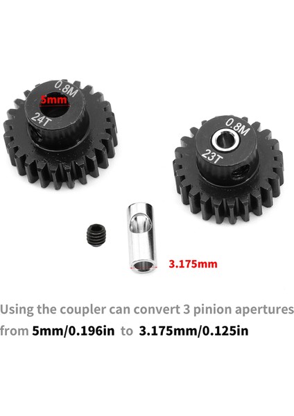 1/10 Rc Platformları Için 0.8m Motor Dişli Seti Crawler Axial Capra F9 SCX10 Iıı AR45P Aks Yükseltme Parçaları 11T+12T+13T+14T+15T (Yurt Dışından) modelleri