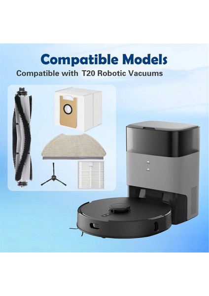Airrobo T20 Robot Süpürge Ana Yan Fırça Hepa Filtre Paspas Bezi Toz Torbaları Yedek Aksesuarları (Yurt Dışından) fiyatları