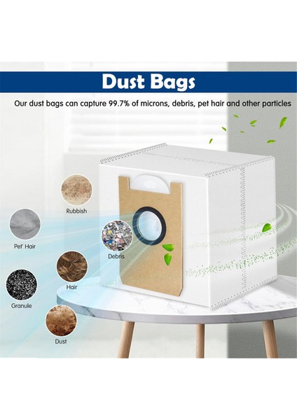 Airrobo T20 Robot Süpürge Ana Yan Fırça Hepa Filtre Paspas Bezi Toz Torbaları Yedek Aksesuarları (Yurt Dışından) modelleri