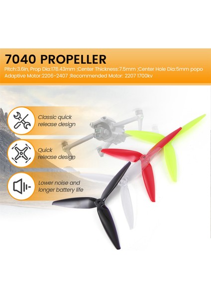 4 Paket 7040 7X4X3 3 Kanatlı Pc Pervane Cw Ccw Rc Fpv Freestyle 7 Inç Uzun Menzilli Lr7 Iha'lar Dıy Parçaları (Yurt Dışından) fırsatları