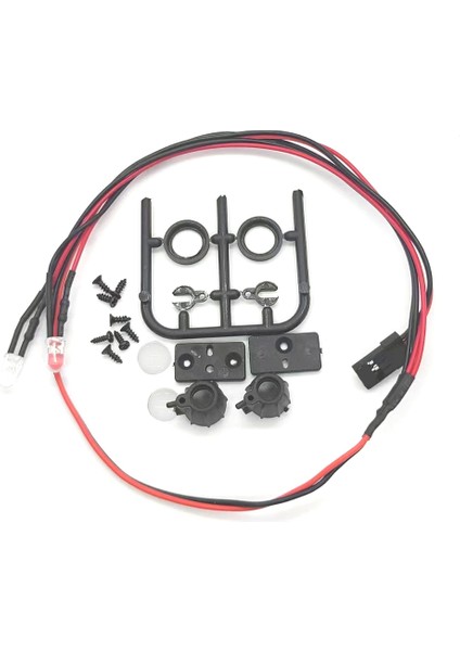 1set Rc Araba Tavan Lambası Bagaj Rafı LED Spot Plastik Taban SCX24 1/24 1/12 1/16 Rc Araba Aksesuarları Yuvarlak (Yurt Dışından)