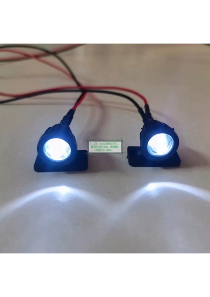 1set Rc Araba Tavan Lambası Bagaj Rafı LED Spot Plastik Taban SCX24 1/24 1/12 1/16 Rc Araba Aksesuarları Yuvarlak (Yurt Dışından)