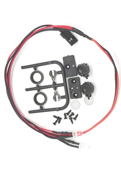 1set Rc Araba Tavan Lambası Bagaj Rafı LED Spot Plastik Taban SCX24 1/24 1/12 1/16 Rc Araba Aksesuarları Yuvarlak (Yurt Dışından)