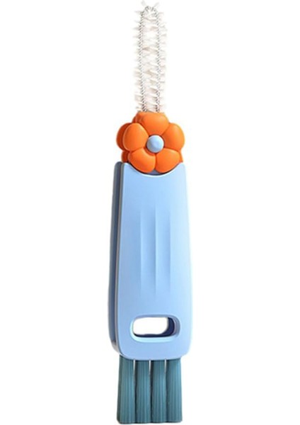 3'ü 1 Arada Bardak Çok Fonksiyonlu Bardak Ağız Fırçası Döndürülebilir Mutfak Temizleme Fırçası Aletler Bardak Kapağı Temizleyici Mavi (Yurt Dışından)