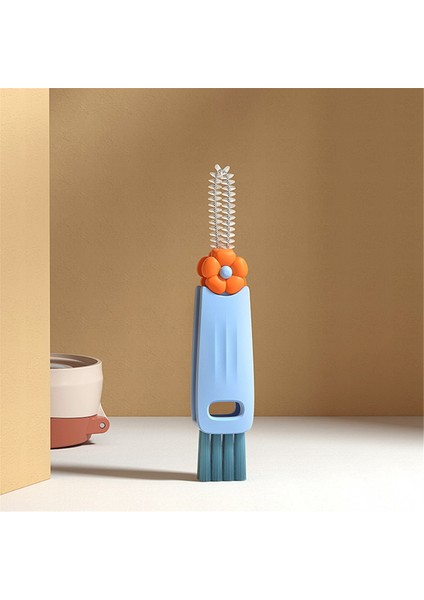 3'ü 1 Arada Bardak Çok Fonksiyonlu Bardak Ağız Fırçası Döndürülebilir Mutfak Temizleme Fırçası Aletler Bardak Kapağı Temizleyici Mavi (Yurt Dışından) fırsatları