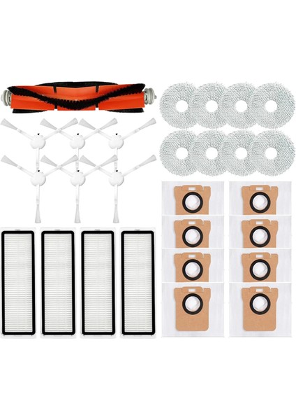 Xiaomi Robot Vakum X10+ X10 Plus B101GL Yedek Parçalar Aksesuarlar Ana Yan Fırça Hepa Filtre Toz Torbası Bez Paspas Pedleri (Yurt Dışından)