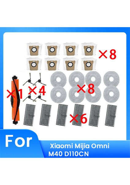 Xiaomi Mi Ailesi M40 Kapak Robot Aksesuarları Kesme Ustası Fırça Filtre Filtre Silme Filtre Temizleme Için Uygundur (Yurt Dışından)