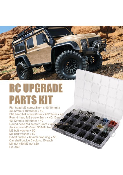 1/10 TRAXXAS/SCX10/REDCAT/HPI/ARRMA/LOSI Rc Araba Parçaları Tamir Aracı Için Vida Kutusu Seti (Yurt Dışından)