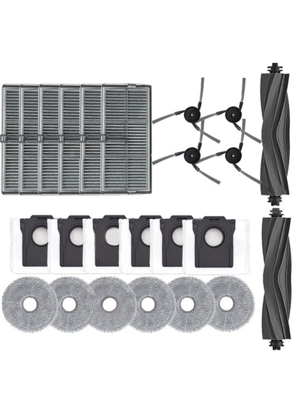Dreame X40 Ultra/ X40PRO Rulo Fırça Yan Fırça Filtre Paspas Pedleri Paçavralar Toz Torbası Robot Süpürge Yedek Parçaları (Yurt Dışından)