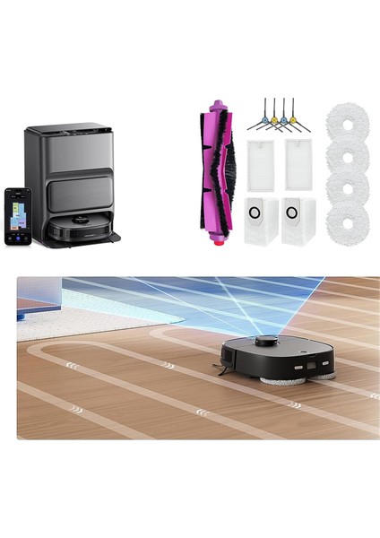 Eureka J12ULTRA / J12 Ultra Için, Midea V12 Elektrikli Süpürge Ana Yan Fırça Filtresi Mop Torbaları Yedek Parçaları (Yurt Dışından) fiyatları