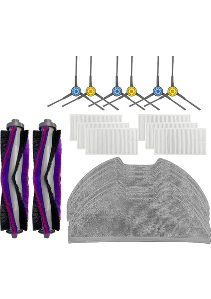 Midea M9/eureka E10S/OBODE A8 Elektrikli Süpürge Aksesuarları Ana Yan Fırça Hepa Filtre Paspas Bezi Yedek Parçaları (Yurt Dışından)