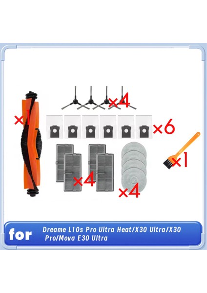 Dreame L10S Pro Ultra HEAT/X30 ULTRA/X30 Pro/mova E30 Ultra Robot Süpürge Temizleme Kiti Için (Yurt Dışından)
