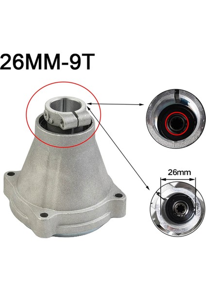 9 Dişli Şaft, 26 mm Boru Bağlantı Plakası Parçası 43CC 52CC, GX35 Motor, Yan Taşıma Çalı Kesici Çim Düzeltici Için Uygun (Yurt Dışından)