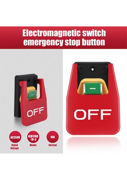 Kırmızı Kapakta Kapalı Acil Durdurma Basmalı Düğme Anahtarı 250V16A Güç Kapalı/düşük Gerilim Koruması Elektromanyetik Başlatma Anahtarı (Yurt Dışından) modelleri