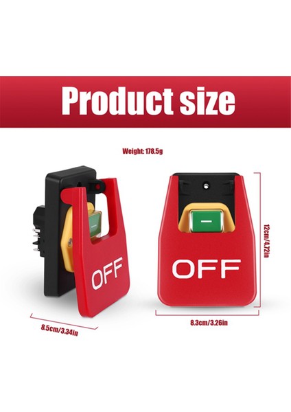 Kırmızı Kapakta Kapalı Acil Durdurma Basmalı Düğme Anahtarı 250V16A Güç Kapalı/düşük Gerilim Koruması Elektromanyetik Başlatma Anahtarı (Yurt Dışından) fırsatları