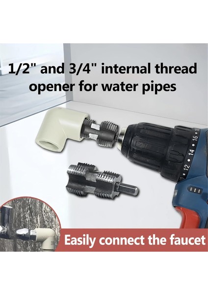 Elektrikli Matkap Uyumlu Pvc Boru Diş Açma Takımı Çeşitli Kalıp Boyutları, Elektrikli Matkap Için Pvc Diş Açma Aracı (Yurt Dışından)