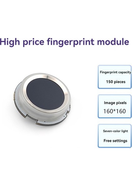 R502S Parmak Izi Modülü Kapasitif Parmak Izi Modülü Sensör Tarayıcı Rgb Işıklı Parmak Izi Tanıma Modülü (Yurt Dışından)