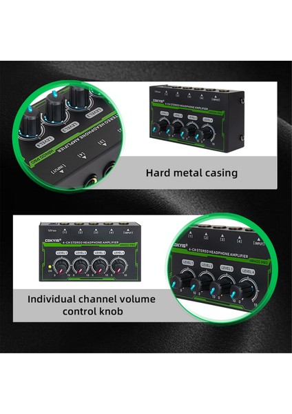 Cokyıs HA400 Pro Ses Amplifikatörü 4 Kanal Mini Stereo Kulaklık Ses Amplifikatörü Küçük Kulüpler Için Ev Ab Fişi (Yurt Dışından) modelleri