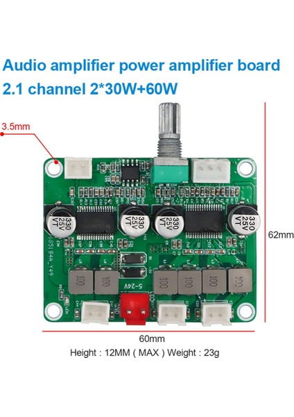 TPA3118 Dijital Ses Amplifikatör Kartı 2.1 Kanal Amplifikatör Modülü 2X30W&60W Ses Güç Amplifikatörü Kartı 12V-24V (Yurt Dışından) modelleri