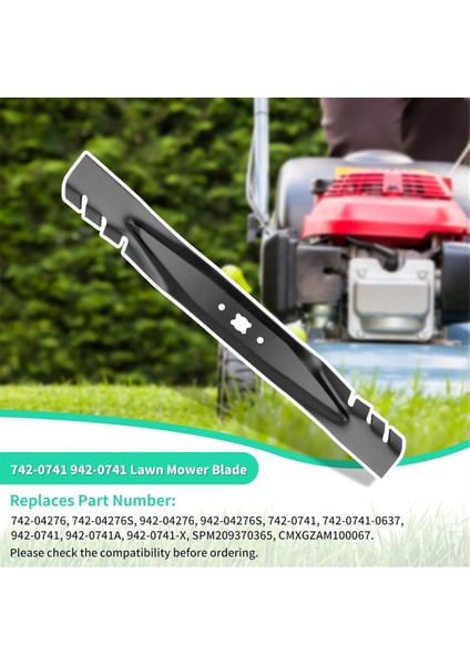 942-0741A 21 Inçlik Güverte Için Malçlama Bıçağı, 742-0741A Biçme Bıçağı Troy-Bilt Mtd Cub Cadet Craftsman 2'li Paket ile Uyumlu (Yurt Dışından)
