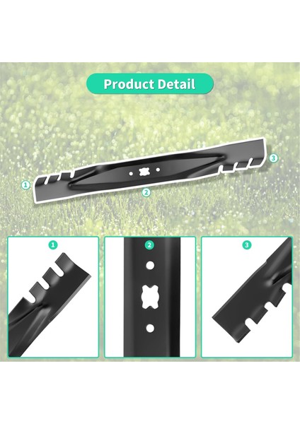 942-0741A 21 Inçlik Güverte Için Malçlama Bıçağı, 742-0741A Biçme Bıçağı Troy-Bilt Mtd Cub Cadet Craftsman 2'li Paket ile Uyumlu (Yurt Dışından)