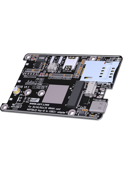 M.2 B-Key Wwan 5g Iot Kart Yuvası USB Tip-C 4g Lte 5g Modül Adaptör Kartı Desteği 2230/3042/3052 (Yurt Dışından)