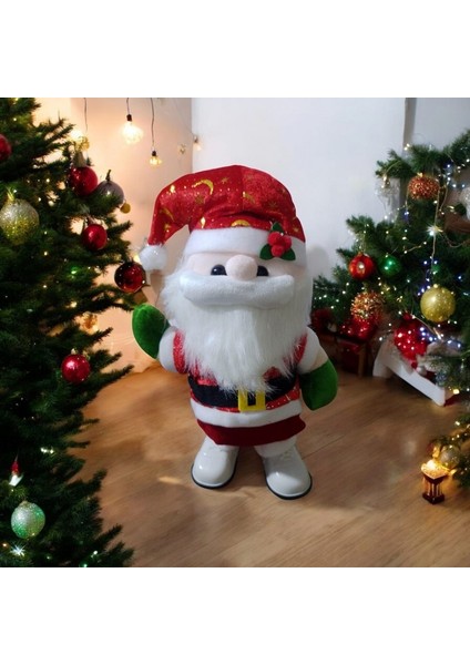 Vıp Kalite Dans Eden Hediye Çuvallı Noel Baba Müzikli Noel Baba Noel Baba Yılbaşı Süsleri fiyatları