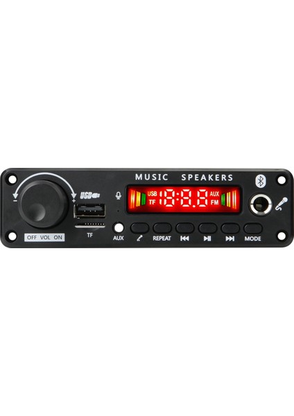 2X100W 12V Amplifikatör Ses Çalar Bluetooth 5.0 Mp3 Dekoder Kartı Mp3 Çalar Araba Fm Radyo Modülü Tf USB Mikrofon Kayıt Çağrı (Yurt Dışından)