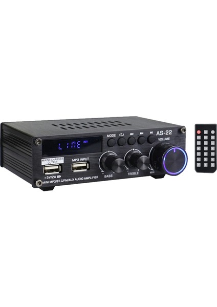 AS22 Hifi Dijital Amplifikatör 30WX2 2.0 Kanal Araba Bluetooth Amplifikatörü Ev Stereo Ses Amplifikatörü Alıcısı Ab Fişi (Yurt Dışından)