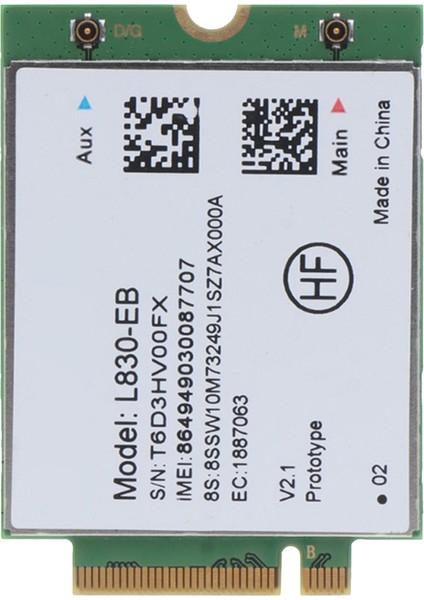 L830-EB 4g Modülü Lenovo X280 X380 S1 P52S T580 T480 L580 Çok Işlevli Dahili 4g Tek Modül (Yurt Dışından)