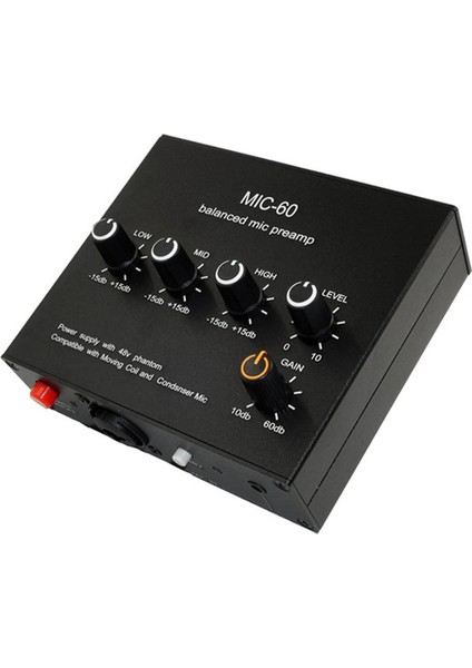 Dengeli Dinamik Mikrofon Amplifikatörü Müzik Ses Amplifikatörü Mıc-60 48V Fantom Güç Xlr Kablo ile (Yurt Dışından)
