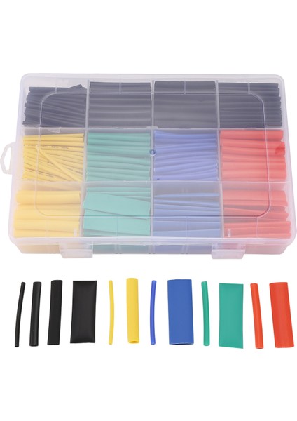 530 Adet Isı Büzüşmeli Boru Takımı Çeşitli Poliolefin Yalıtım Kılıfı Boru Seti Rc Drone Için (Yurt Dışından)