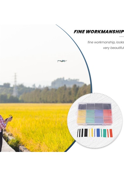 530 Adet Isı Büzüşmeli Boru Takımı Çeşitli Poliolefin Yalıtım Kılıfı Boru Seti Rc Drone Için (Yurt Dışından) fiyatları