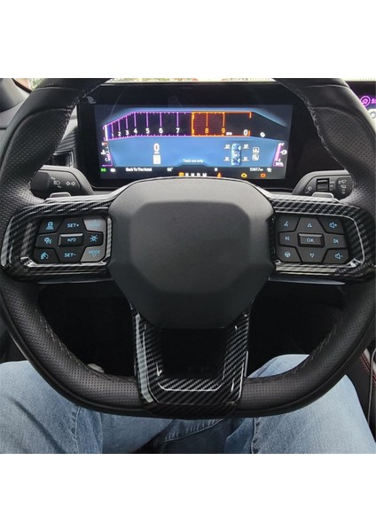 Ford Mustang 2024 Iç Aksesuarlar Karbon Fiber Için Araba Direksiyon Simidi Kapağı Kalıplama Döşemesi (Yurt Dışından) fiyatları