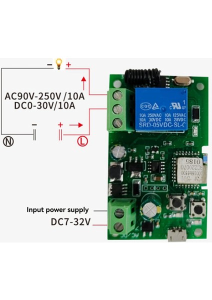 Akıllı Kablosuz Röle Modülü Rf Uzaktan Ses Kontrolü Tek Kanallı Inçlemeli Kendinden Kilitli Akıllı Anahtar (Yurt Dışından) modelleri