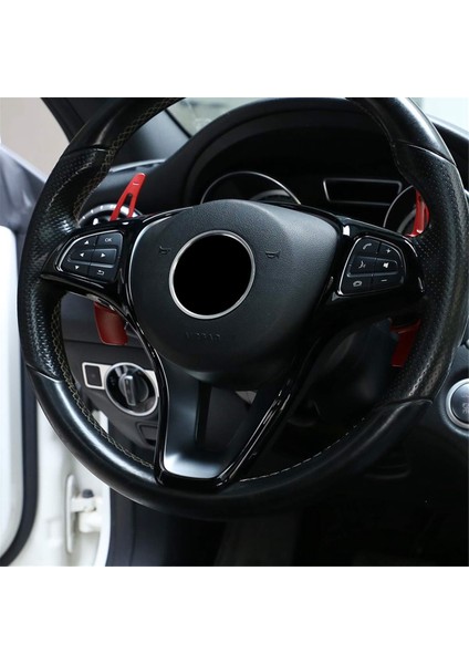 Mercedes Benz Ce Sınıfı Glc Cla Gla W205 W213 X253 X156 Araba Direksiyon Simidi Dekorasyon Çerçeve Kapağı Döşeme, Parlak Siyah (Yurt Dışından) fırsatları