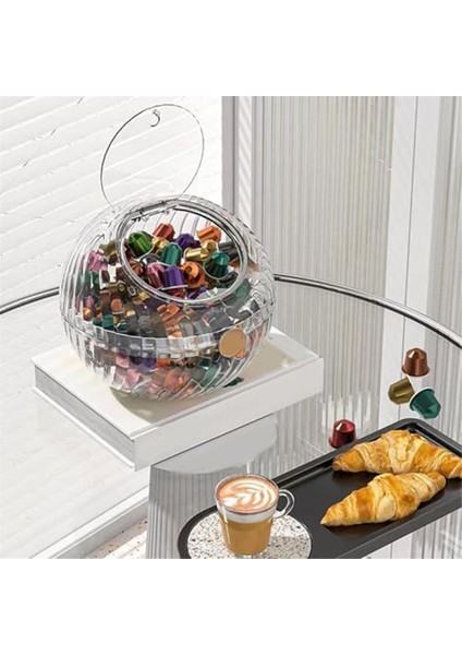 Kapaklı Kahve Pod Tutucu, Şeffaf Plastik Kahve Pod Saklama Kutusu El Plastik, Şık ve Yüksek Hacimli Kahve Pod Tutucu (Yurt Dışından) modelleri