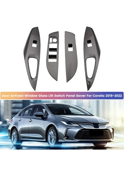 Araba Kapısı Kol Dayanağı Pencere Camı Kaldırma Düğmesi Kontrol Anahtarı Paneli Kapağı Toyota Corolla 2019-2022 Rhd (Yurt Dışından) fırsatları