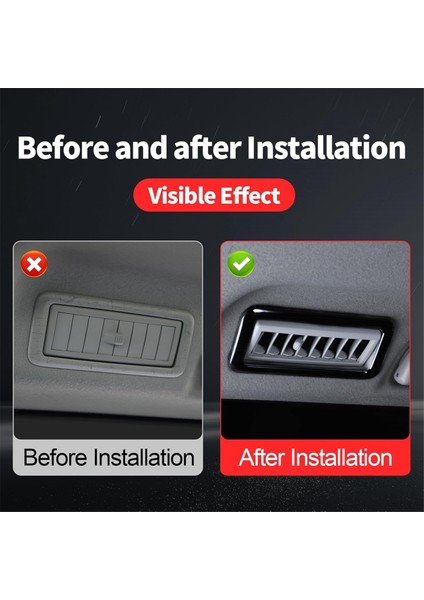 Toyota Land Cruiser 250 Prado LC250 2024 Aksesuarları Siyah Için Arka Üst Hava Menfezi Çıkış Kapağı Döşemesi (Yurt Dışından) fiyatları