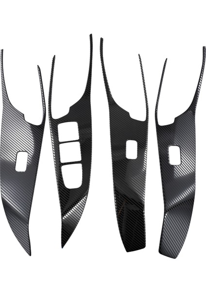 Haval H6 3. Nesil 2021-2023 Araba Cam Kaldırma Anahtarı Düğme Paneli Kapağı Döşeme Iç Aksesuarlar Karbon Fiber (Yurt Dışından)