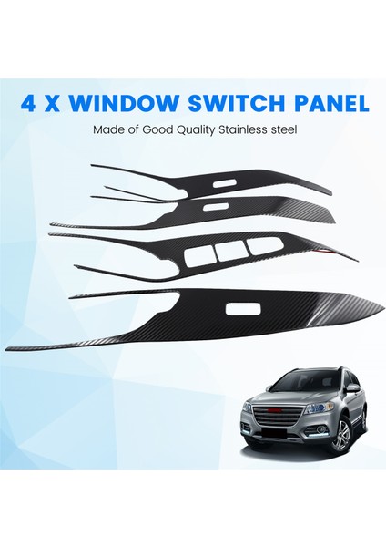 Haval H6 3. Nesil 2021-2023 Araba Cam Kaldırma Anahtarı Düğme Paneli Kapağı Döşeme Iç Aksesuarlar Karbon Fiber (Yurt Dışından) fırsatları