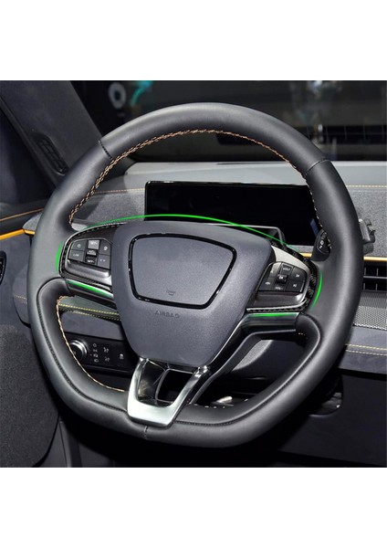 Ford Mustang Mach-E 2021-2024 Araba Direksiyon Simidi Kapağı Trim Sticker Iç Aksesuarlar Için Karbon Fiber (Yurt Dışından) fırsatları