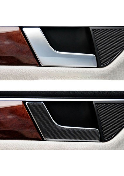 Mercedes-Benz C-Class W204 2007-13 Için 4 Adet Karbon Fiber Iç Kapı Kolu Döşemesi (Yurt Dışından) modelleri
