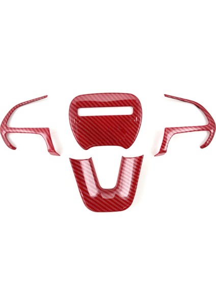 Karbon Fiber Kırmızı Direksiyon Simidi Kapağı Döşemesi Jeep Dodge Charger Challenger Durango 2015-2022 Araba Iç Mekan Stili (Yurt Dışından)