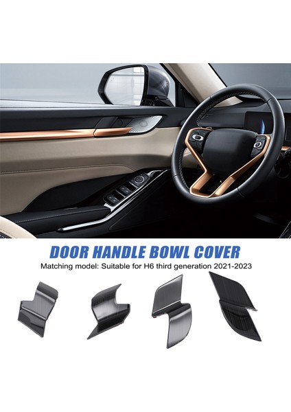 Haval H6 3. Nesil 2021-2023 Araba Iç Kapı Kolu Kase Kapağı Döşeme Iç Aksesuarlar Siyah (Yurt Dışından) fırsatları