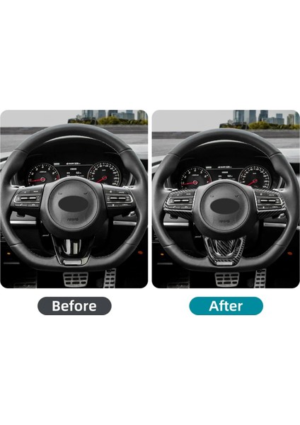 Kia Stinger 2018-2023 Araba Direksiyon Paneli Döşeme Aksesuarları Için Gerçek Sert Karbon Fiber Kapak (Yurt Dışından) modelleri