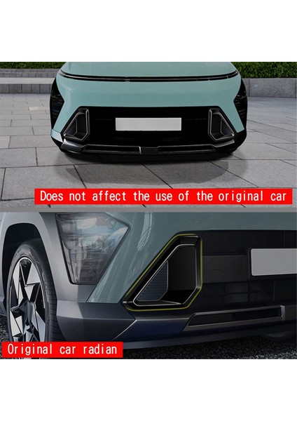 Hyundai Kona 2024+ Araç Ön Sis Lambası Kapağı Kaplaması Araba Kaplama Aksesuarları Parlak Siyah (Yurt Dışından) modelleri