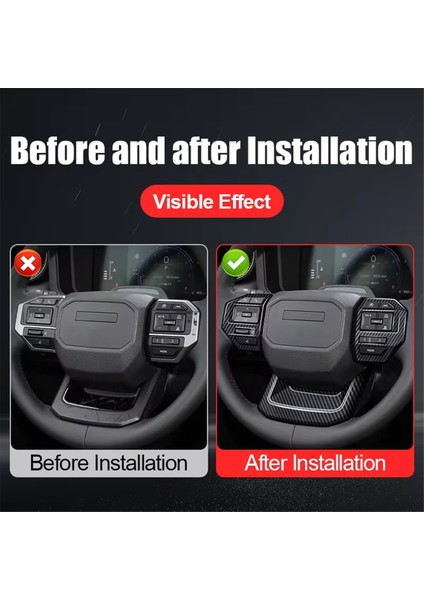 Toyota Land Cruiser 250 Prado LC250 2024 Araba Direksiyon Simidi Kaplama Dekorasyon Iç Aksesuarlar Karbon Fiber (Yurt Dışından) fiyatları