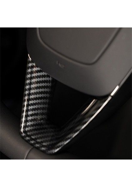 Araba Direksiyon Simidi Kapağı Trim Sticker Abs Karbon Fiber Tesla Model 3 Highland 2024 Iç Aksesuarlar (Yurt Dışından) fırsatları