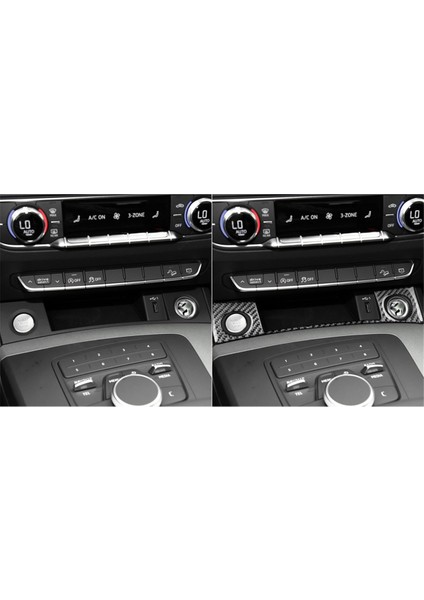 Audi Q5L Fy Sq5 18-2024 Lhd Gösterge Paneli Motor Çalıştırma Düğmesi Paneli Kapağı Iç Döşeme Etiketi Çıkartması Için Gerçek Karbon Fiber (Yurt Dışından) fırsatları
